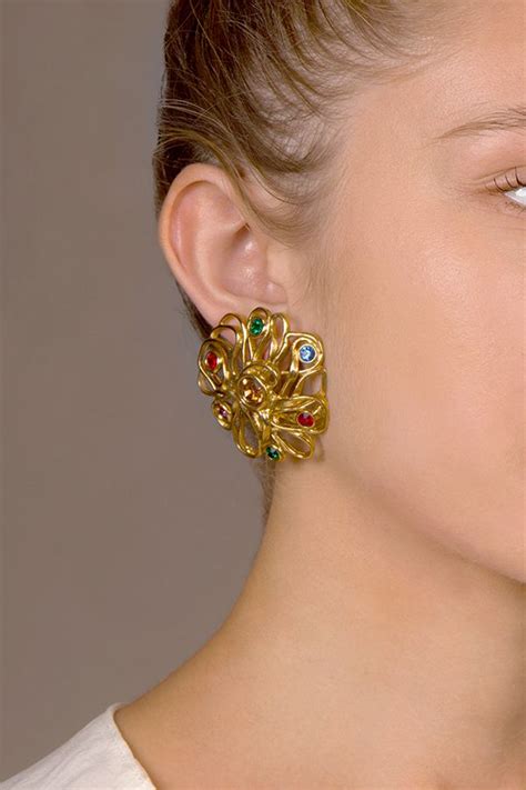 ysl gold ring stone|ysl earrings nordstrom.